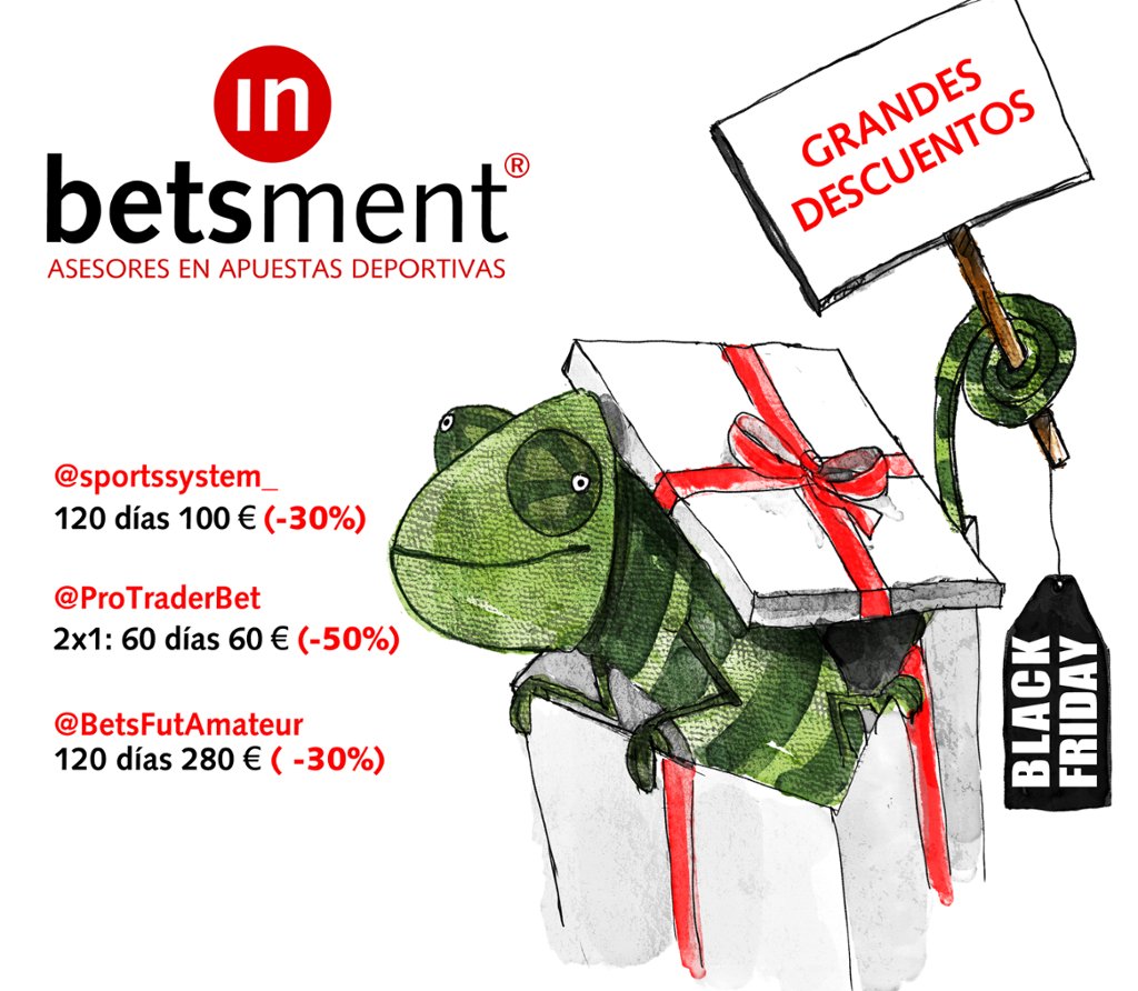 InBetsment's tweet photo. #BlackFriday en InBetsment: OFERTAS para @sportssystem_ @protraderbet y @BetsFutAmateur ACTIVAS: ¡AHORRA un 50% en #Tipsters #Premium! https://t.co/nwqTlPjBap