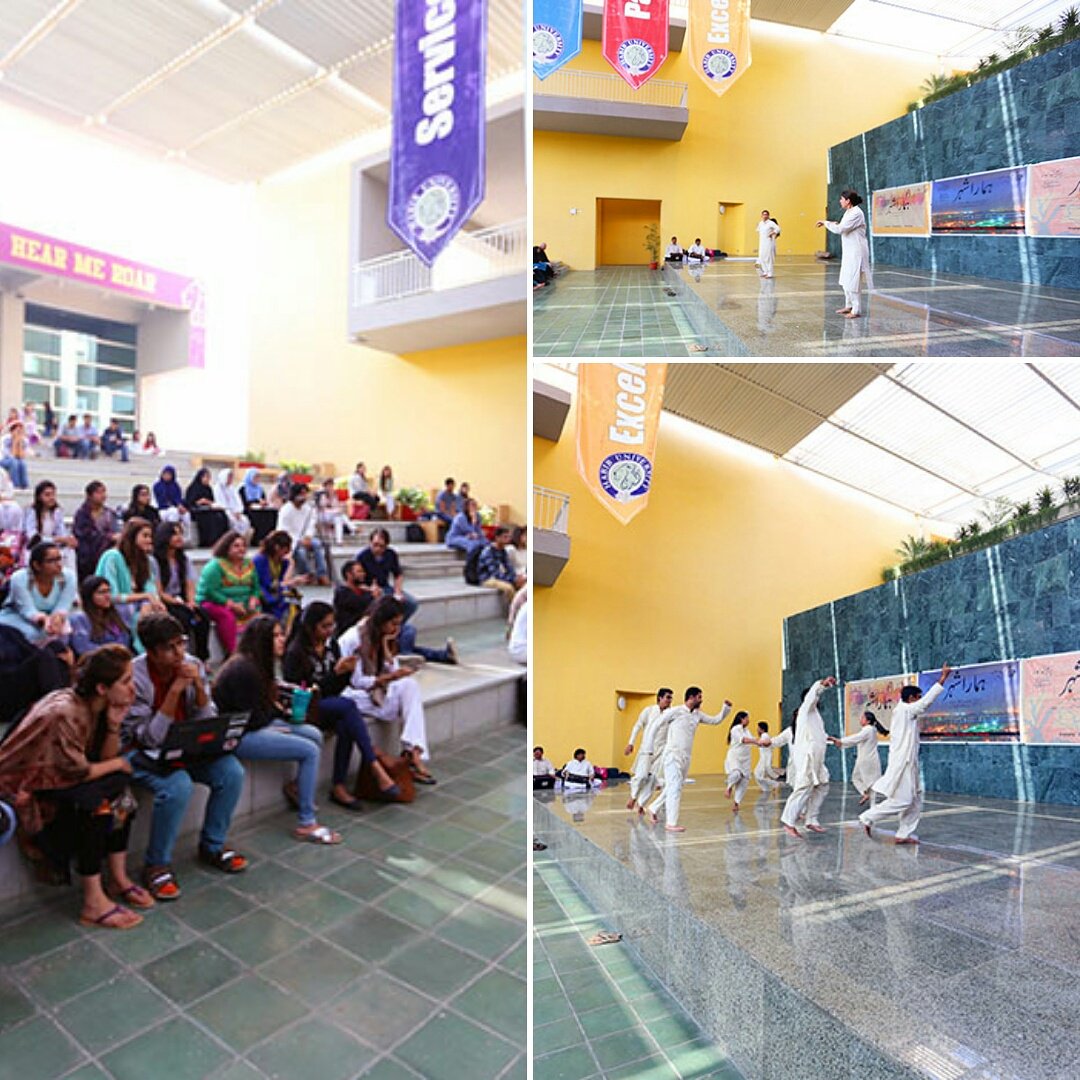 HabibUniversity's tweet photo. #HumaraShehar - #Performance from #SheemaKirmani 's play| #TehreekeNiswaan #KarachiKahanyan | #HUStudentLife https://t.co/nydQ2Yg1HC (VIDEO) https://t.co/VgtNCtWAp8