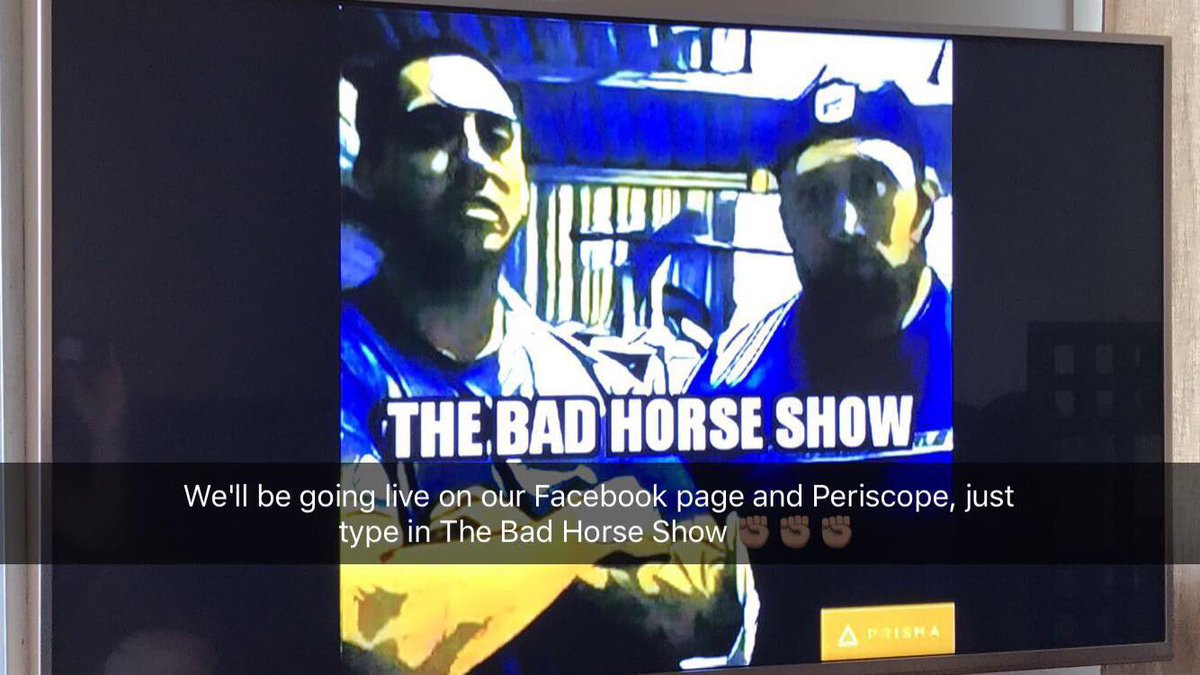 TheBadHorseShow's tweet photo. We'll be going live shortly on Periscope #TheBadHorseShow #podcast #podcastfriday #weeklyawards #follow #retweet #share https://t.co/oPZH5V4uQL
