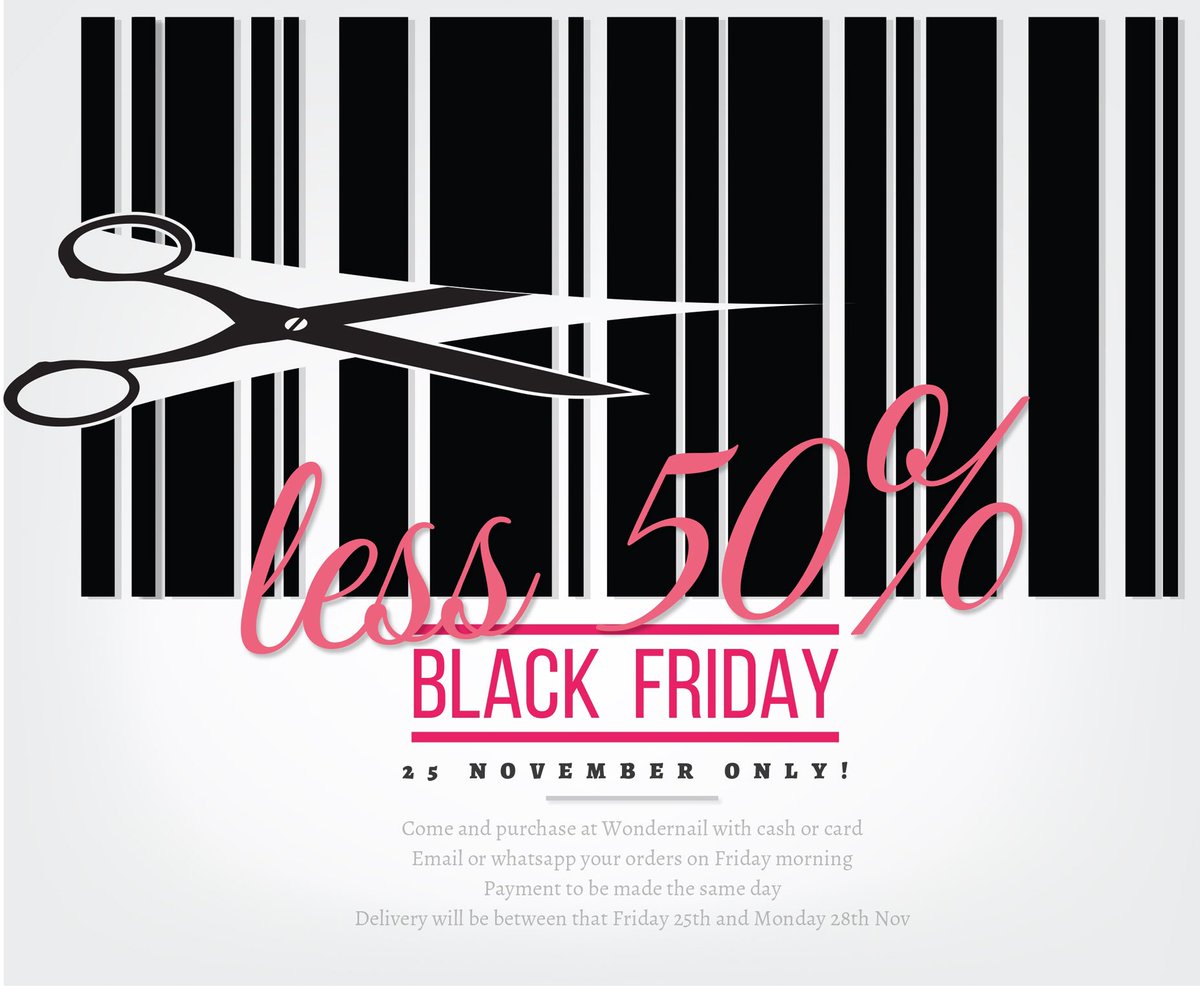 wondernailsa's tweet photo. #blackfriday #specials #today #50%off #savings #internationalbrands #ezflow #trugel #wondernailptyltd #onedayonly https://t.co/VWqSTLqz3S