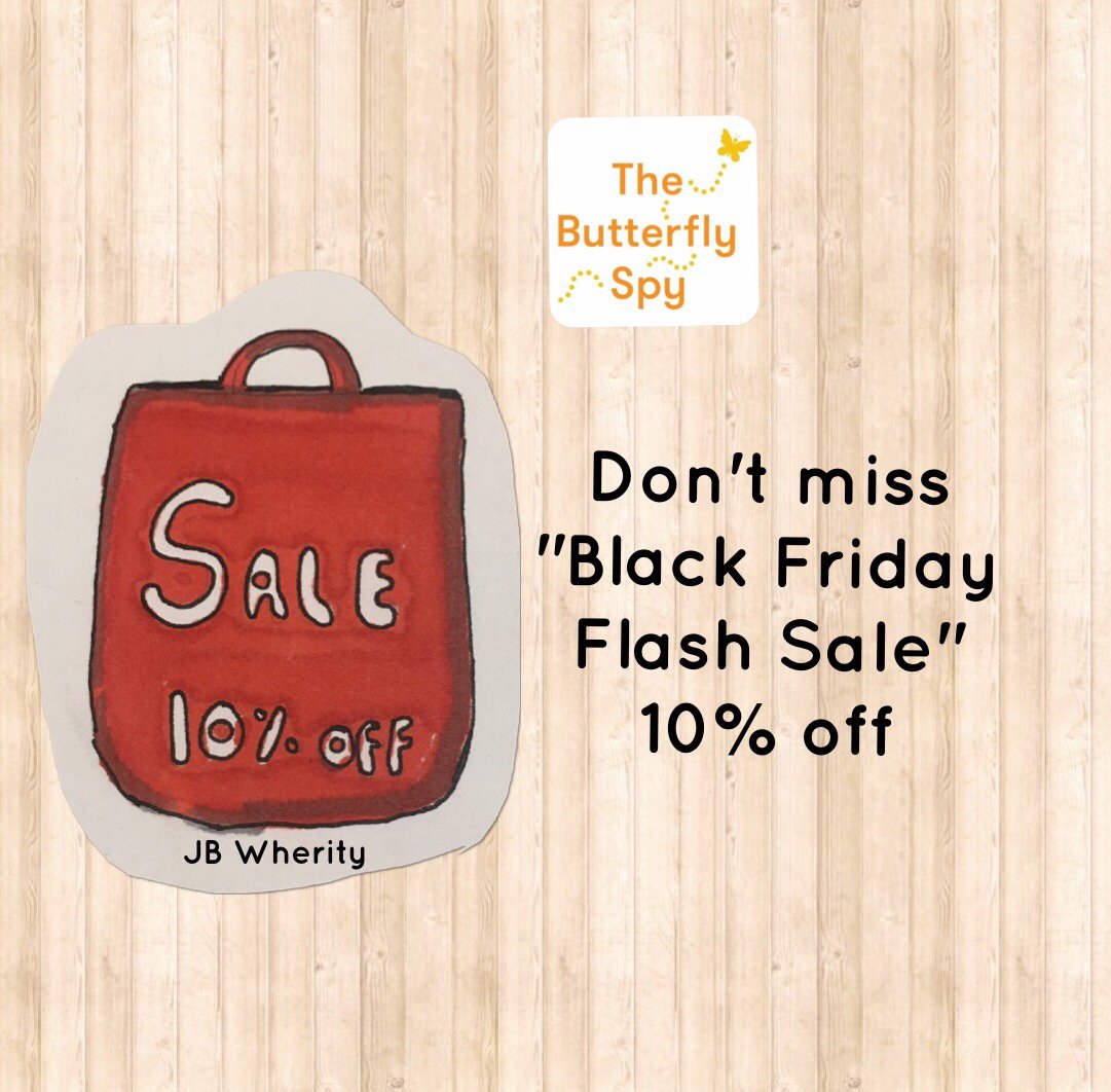 TheButterflySpy's tweet photo. Yay!! Black Friday Flash Sale 🎉
Enter Code : “blackfriday” on checkout. 🛍 https://t.co/n9v6bmkPGj https://t.co/nHIyEnUd86