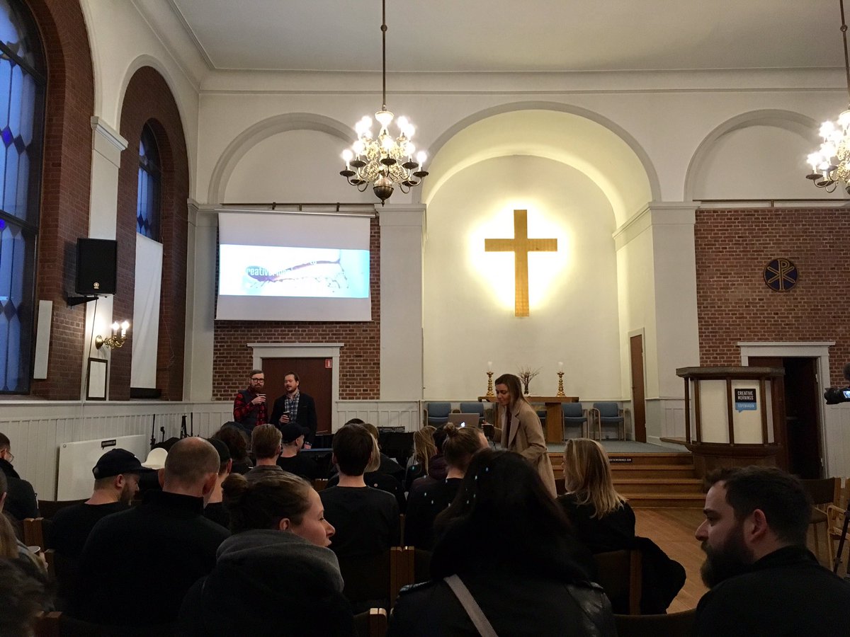CM_Copenhagen's tweet photo. @Regenkirke we're ready to listen to the founders of #PlotmakerGames listen to their exciting journey #cmcph https://t.co/4exqZuiQwd