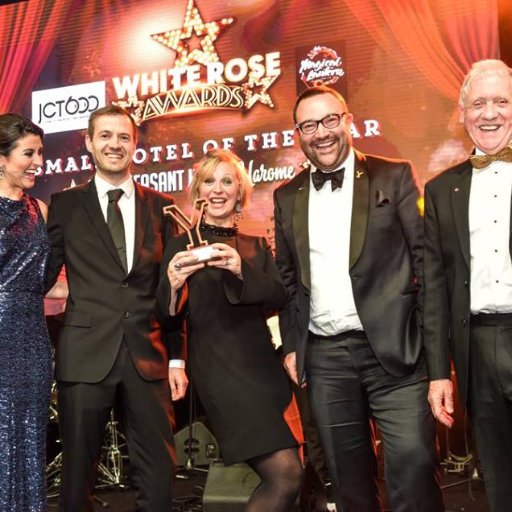 BestLovedHotels's tweet photo. Congratulations @Pheasant_Harome winner of the WhiteRoseAwards SmallHotelofTheYear @Welcome2Yorks #wra2016 #Yorkshire https://t.co/AyxoRUhAqX