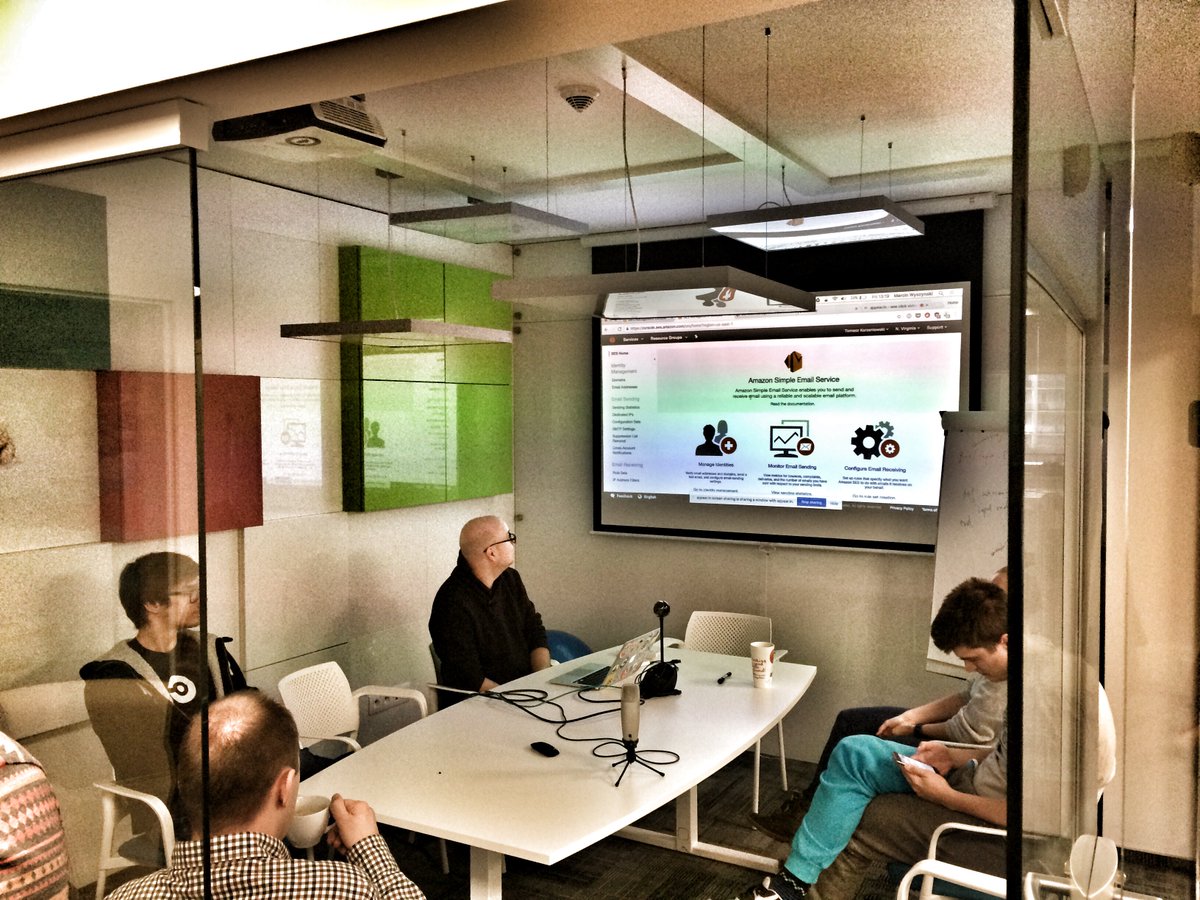 Our CTO @marcinwyszynski gave a great in-house #techtalk about one of many interesting functions of <a href="/awscloud/">Amazon Web Services</a> - Amazon Simple Email Service.