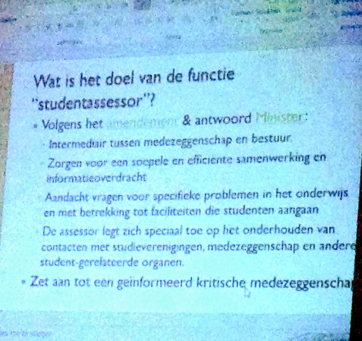 Wat is het doel van de #studentassessor en waar verschilt het met de eigen invulling van het assessorschap?