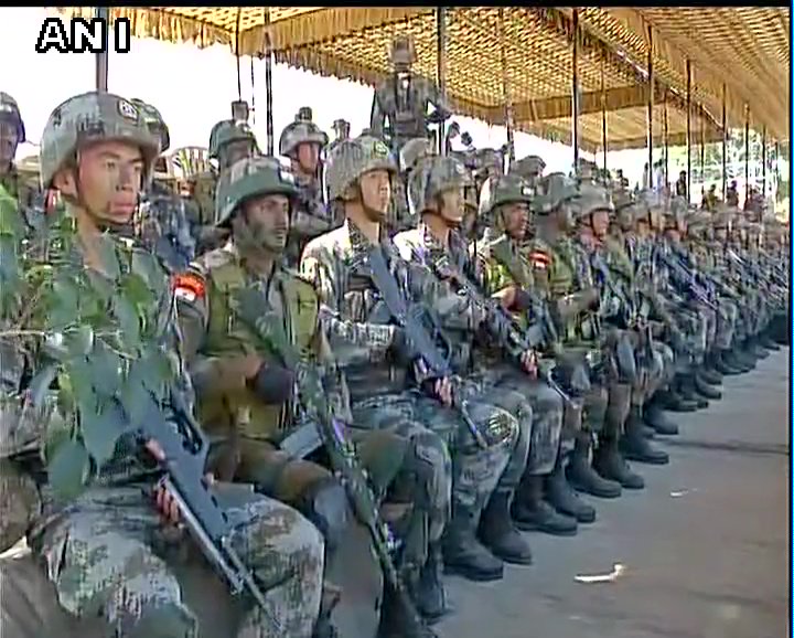 ANI's tweet photo. Maharashtra: Sixth India-China Joint Training Exercise “Hand – in – Hand 2016” being held in Pune. https://t.co/5utclIQagU