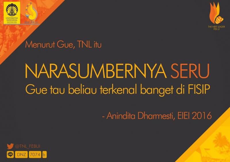 TNL_FEBUI's tweet photo. Dan ini adalah testimoni dari beberapa peserta The Next Leader 2016 yang mengikuti Pre Event 1 dan 2 kemarin https://t.co/HBMcnpcQc7