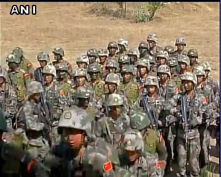ANI's tweet photo. Maharashtra: Sixth India-China Joint Training Exercise “Hand – in – Hand 2016” being held in Pune. https://t.co/5utclIQagU