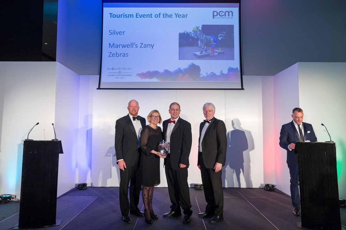 .<a href="/Marwellwildlife/">Marwell Wildlife</a> &amp; Chris the Grevy's zebra are thrilled to win Silver in the 'Tourism Event of the Year' at the #beautifulsouthawards