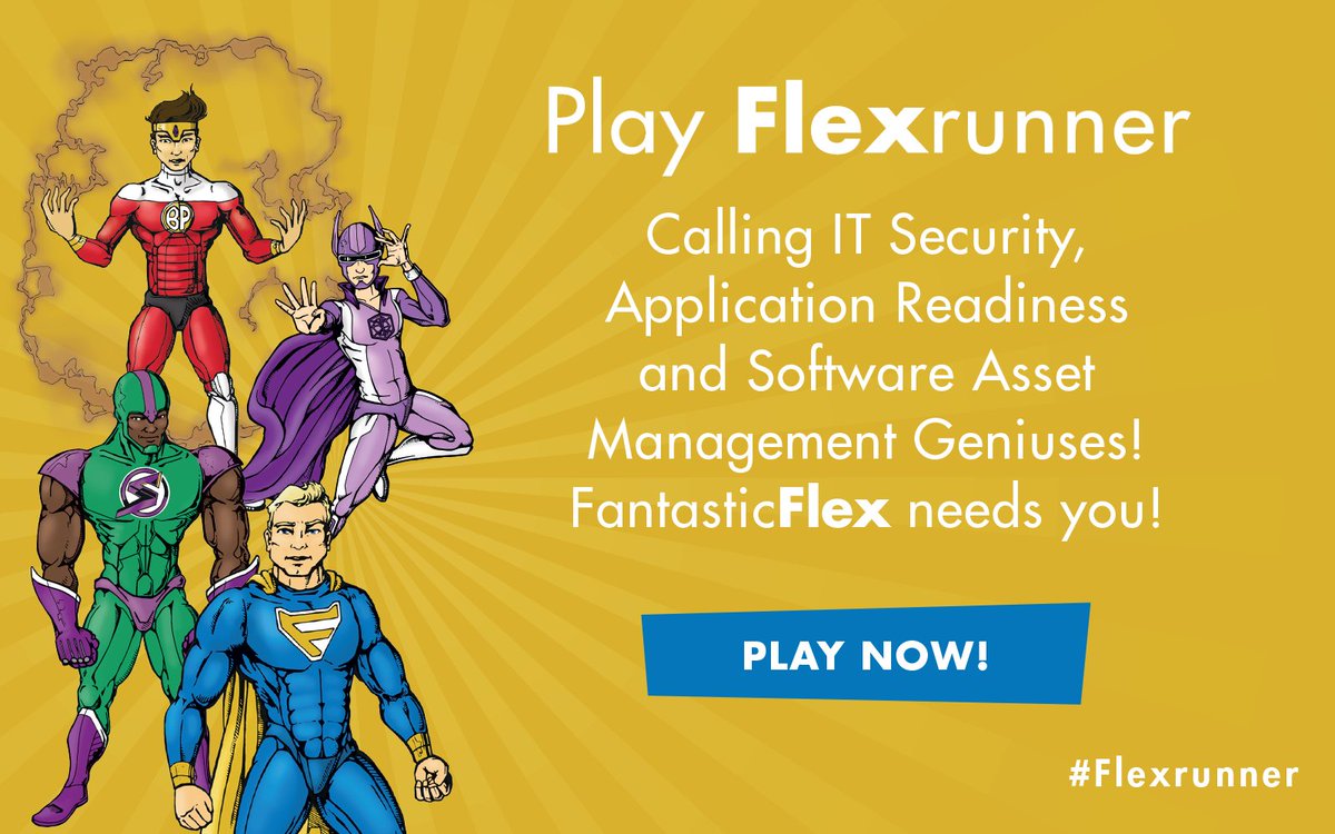flexera's tweet photo. Don’t miss out, beat the villains! Time is ticking, play #Flexrunner
#Cybersecurity
#ApplicationReadiness
https://t.co/CzqlYmFrjE https://t.co/kU9Vzh3pML