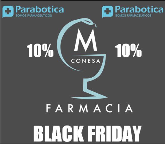 Toda nuestra línea de cosmética con un descuento del 10% 
SOLO HOY, BLACK FRIDAY.
En <a href="/FarmaciaMConesa/">Farmacia Martínez López</a> ¡Visítanos!