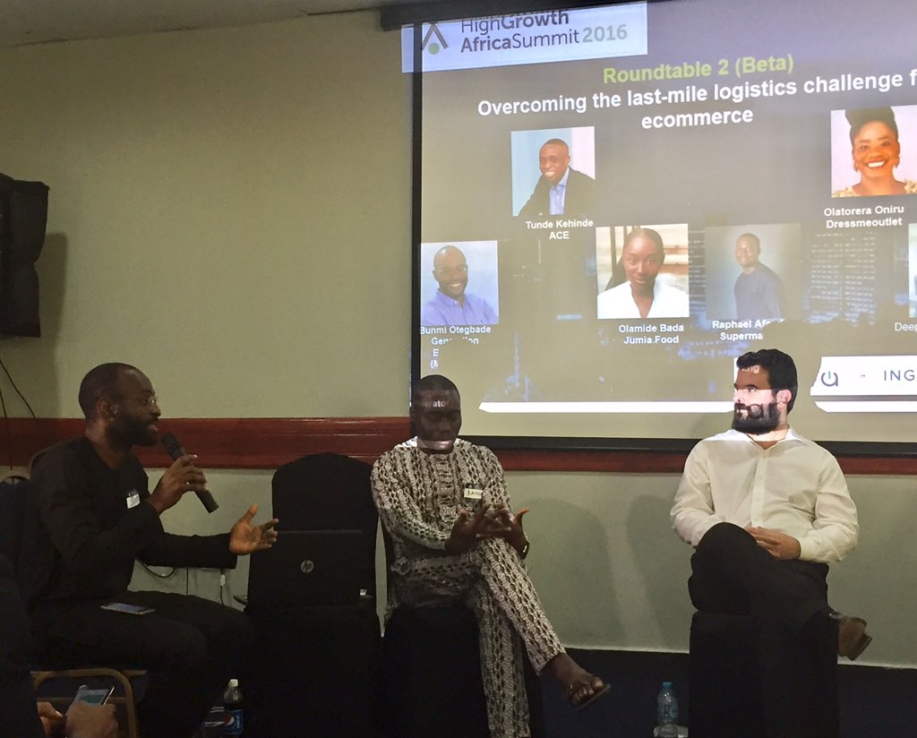 theASAcademy's tweet image. #fbf to when @BunmiOtegbade moderated a panel on logistics @ #hgas16 @GENterpriser @startaHQ @_Ingressive_
