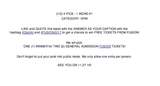 DigItAll2016's tweet photo. OH. FUSION TICKETS ULIT!
DETAILS AT THE SECOND PIC! https://t.co/J9SLPQ9IIF