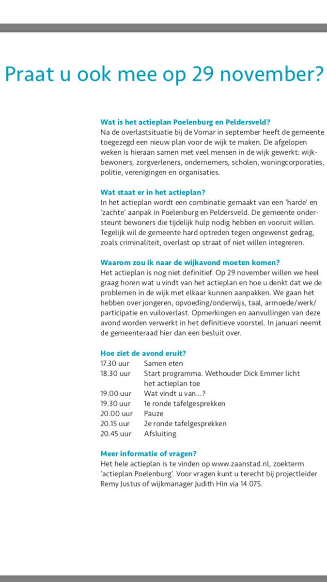 Kom ook! #Poelenburg #Actieplan #terugkoppeling