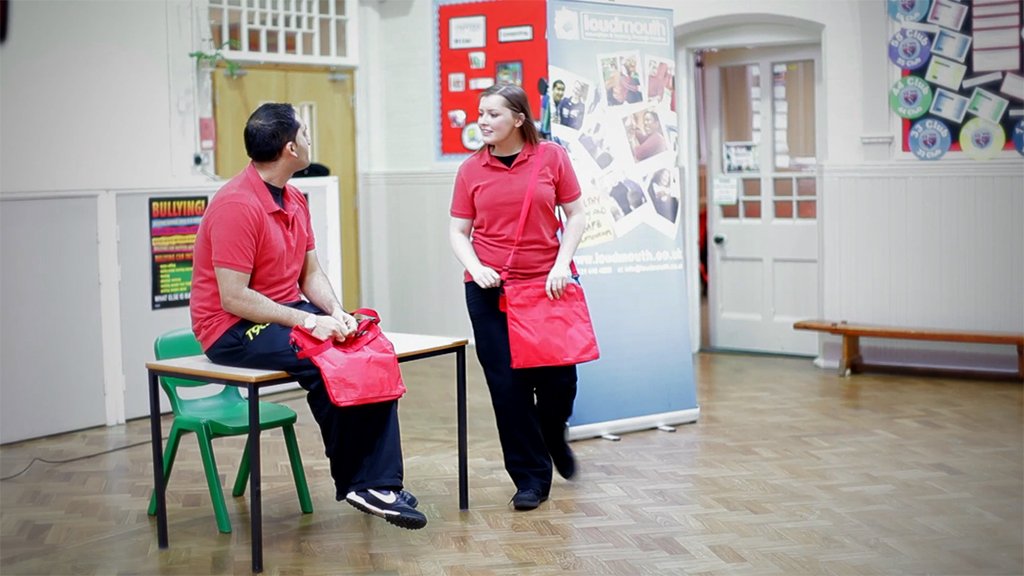 LoudmouthUK's tweet photo. Shernelle and Rupi are at Glynn Primary School in #Dudley today delivering a session on #antibullying #bullying #TIE https://t.co/hWHy1uMGCQ