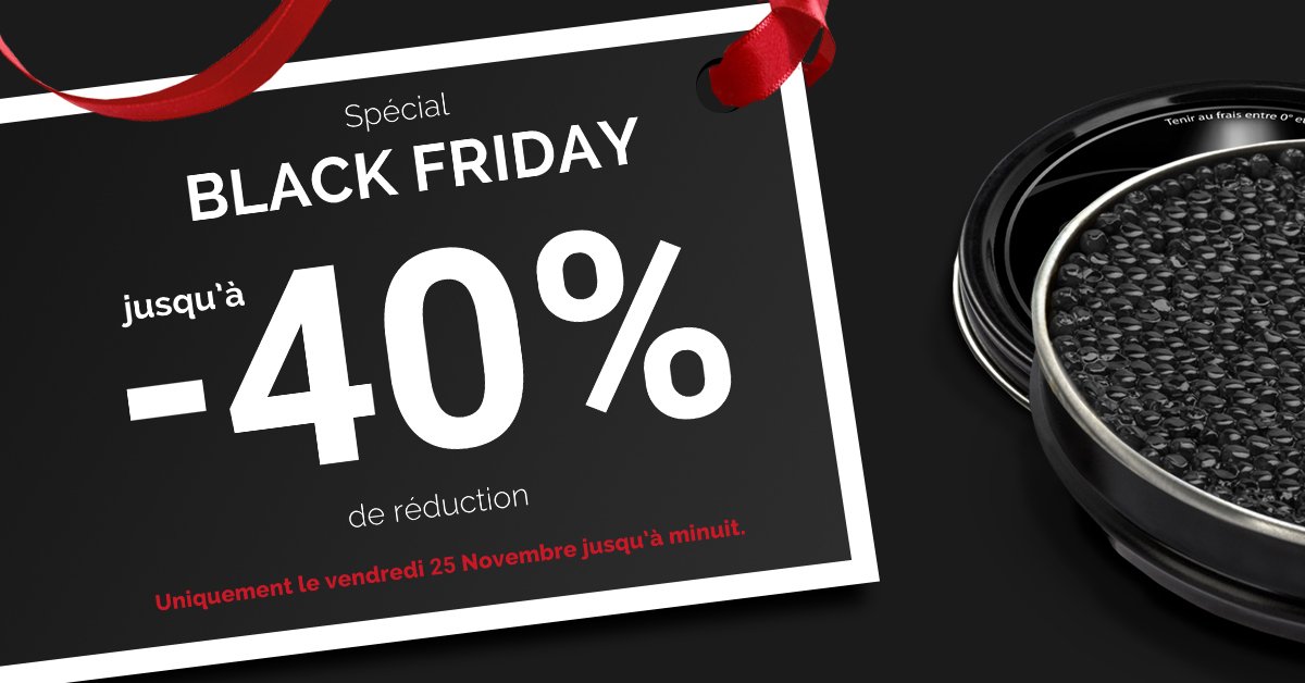 caviarpassion's tweet photo. #BlackFriday : Jusqu'à -40% de réduction sur le site toute la journée ! Préparer déjà vos tables de #Noel ! #reduction #Noel2016 #caviar https://t.co/LUu6OihUcg