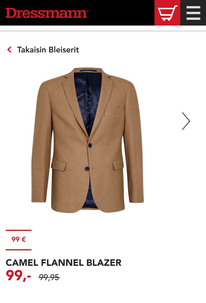 profeettaa's tweet photo. Meikä kyl syttyy tähän #blackfriday hin. Katellu tota bleiserii jo vähän aikaa, mut nyt ton vois jo ostaakin. https://t.co/178uiPW7TV