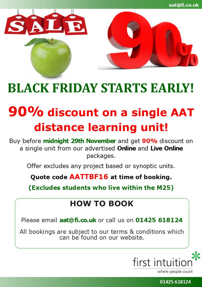 Did you wake up thinking "god I hate work"? Do you have £20 burning a hole in your pocket? Save 90% on #AAT courses