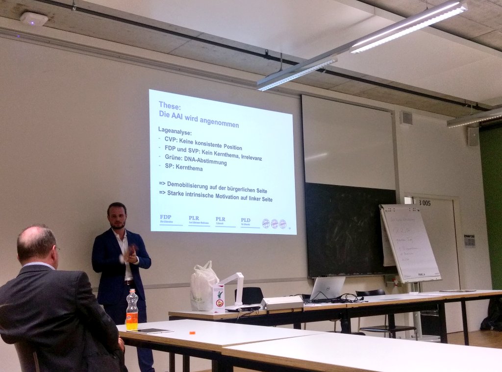 jessicazuber_'s tweet photo. Die Linken gewinnen dank Kernthematik. Für @FDP_Liberalen-Wähler ist Thema irrelevant @Leitner_Davos wagt #Abs16-Prognose #AAI #Atomausstieg https://t.co/E4IPn0Ulv7