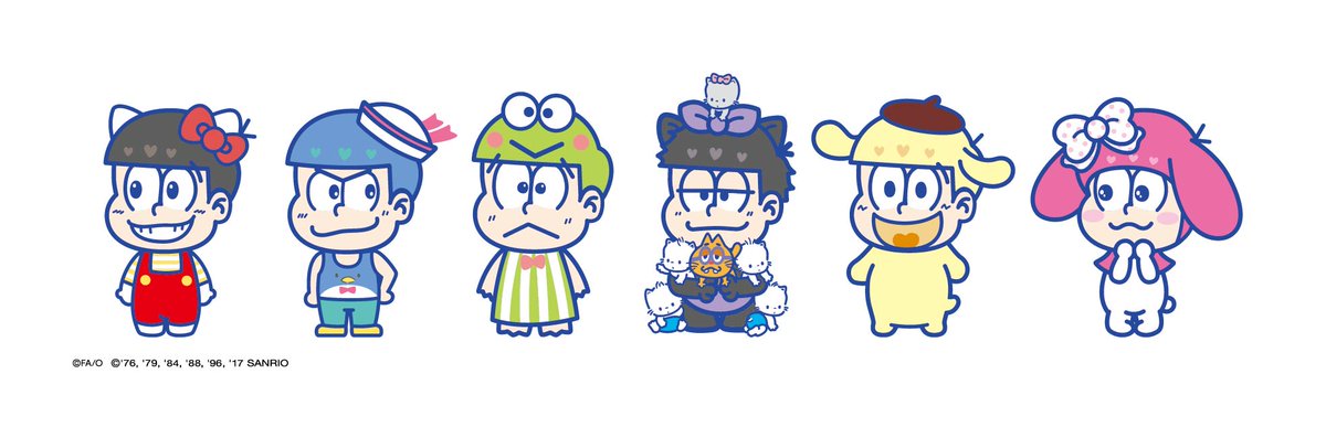 おそ松さん×Sanrio characters グッズ】【おそ松さん×SANRIO CHARACTERS】 6つ子と各キャラクターと