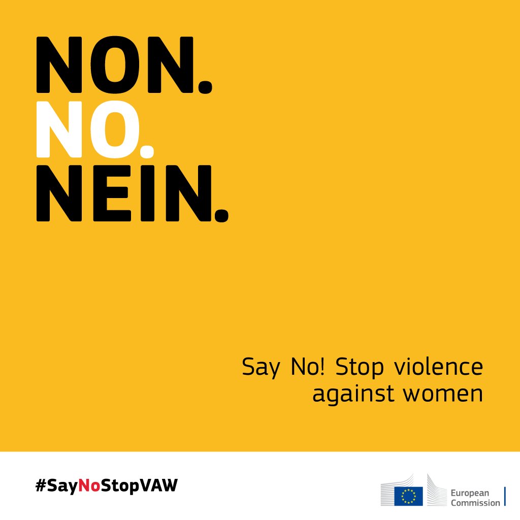 EU_Commission's tweet image. On the International Day to End Violence against Women we say: enough is enough. #SayNoStopVAW - europa.eu/!nD33XB - #orangetheworld