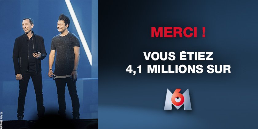 M6's tweet photo. Merci d'avoir été aussi nombreux hier à rire avec @kevadamsss &amp; @gadelmaleh devant #ToutEstPossibleM6 ! https://t.co/92lkAUZ1yl