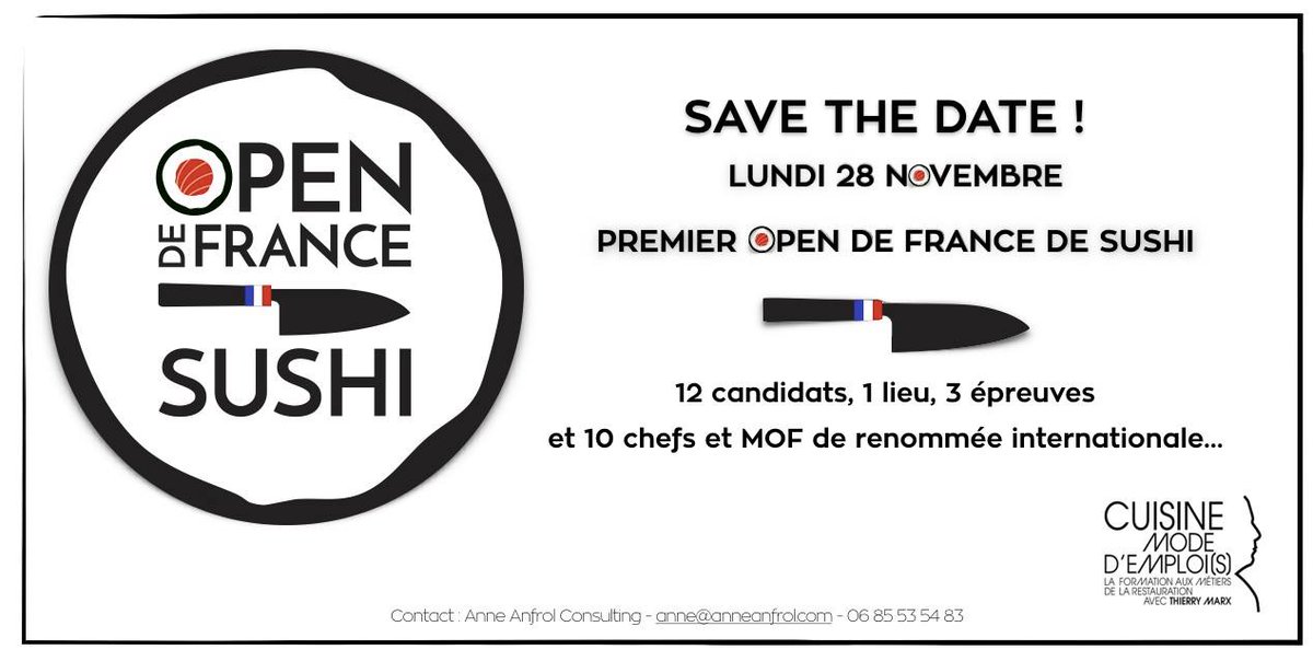 Cleanseas is proud to attend as Official partner at the french Sushi open in Paris Nov 28th #cleanseas #hiramasakingfish #opendefrancesushi