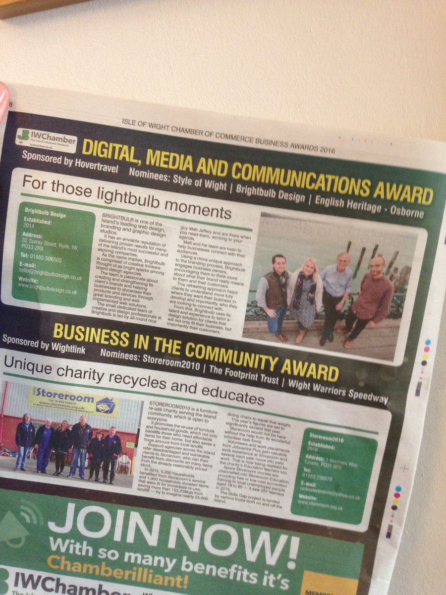 Just spotted us in <a href="/iwcponline/">Isle of Wight County Press</a> in the build up to <a href="/iwchamber/">IW Chamber Commerce</a> awards :)