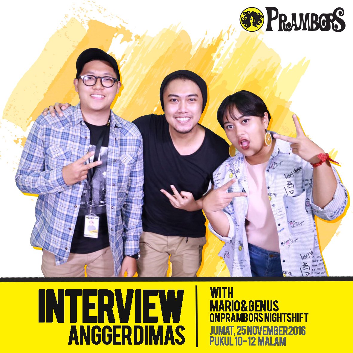 Kawula muda! Nanti malam <a href="/PratamaMario/">Mario Pratama!</a> <a href="/pgenuschka/">Paquita🌻Genuschka</a> bakalan ngobrol seru bareng <a href="/AnggerDimas/">Angger Dimas</a> di #Nightshift pukul 10 -12 malam ;)