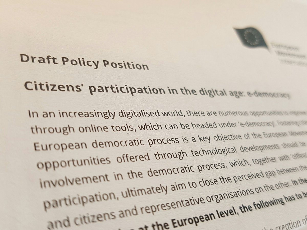 huettemann's tweet photo. we are adding #edemocracy to our #EMIPolicy thanks @evapaunova #democracy https://t.co/2HHNcj7sXp
