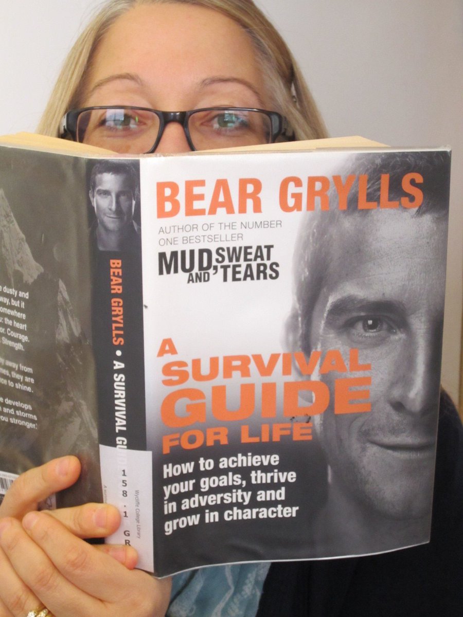 WycliffeLibrary's tweet photo. Mrs Chiene reading her #GoToBook #BookSelfies #LoveToRead She LOVES Bear Grylls! @WycliffeCollege https://t.co/7Krrr7Yg6U