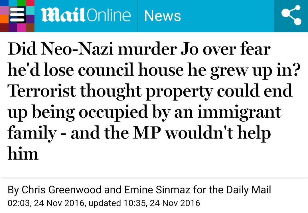 A recap of who to blame for the murder of Jo Cox according to The Sun and Daily Mail: his mum, her "black boyfriend", immigrants and Jo Cox