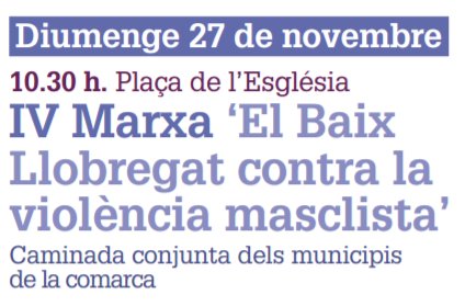 CS_Cornella's tweet photo. Demà diumenge estarem en la marxa contra la violència masclista, una caminada conjunta dels municipis de la comarca. T'esperem!!! #Cornellà https://t.co/gX9wK6mivM