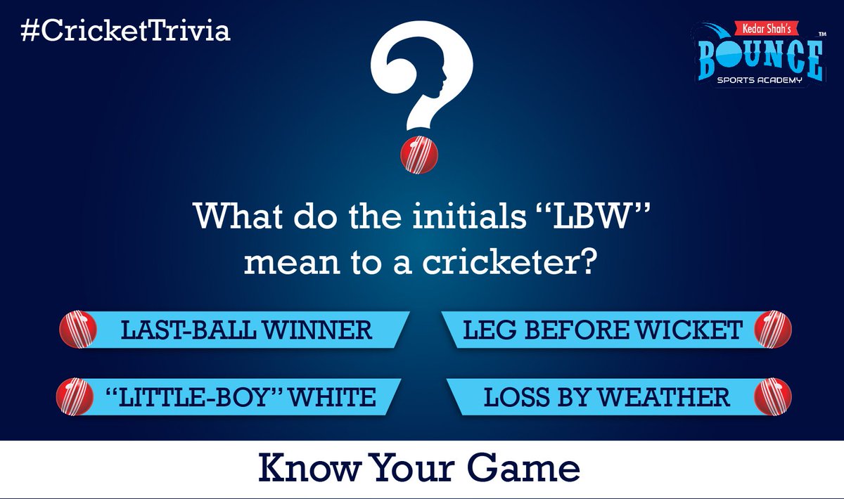 theBounceway's tweet photo. Can you answer this #CricketTrivia?

#KnowYourGame #BSA #BounceSportsAcademy ##Cricket #CricketPlayers #Sports #Passion #SportsTrivia https://t.co/Xd4qh3yopc