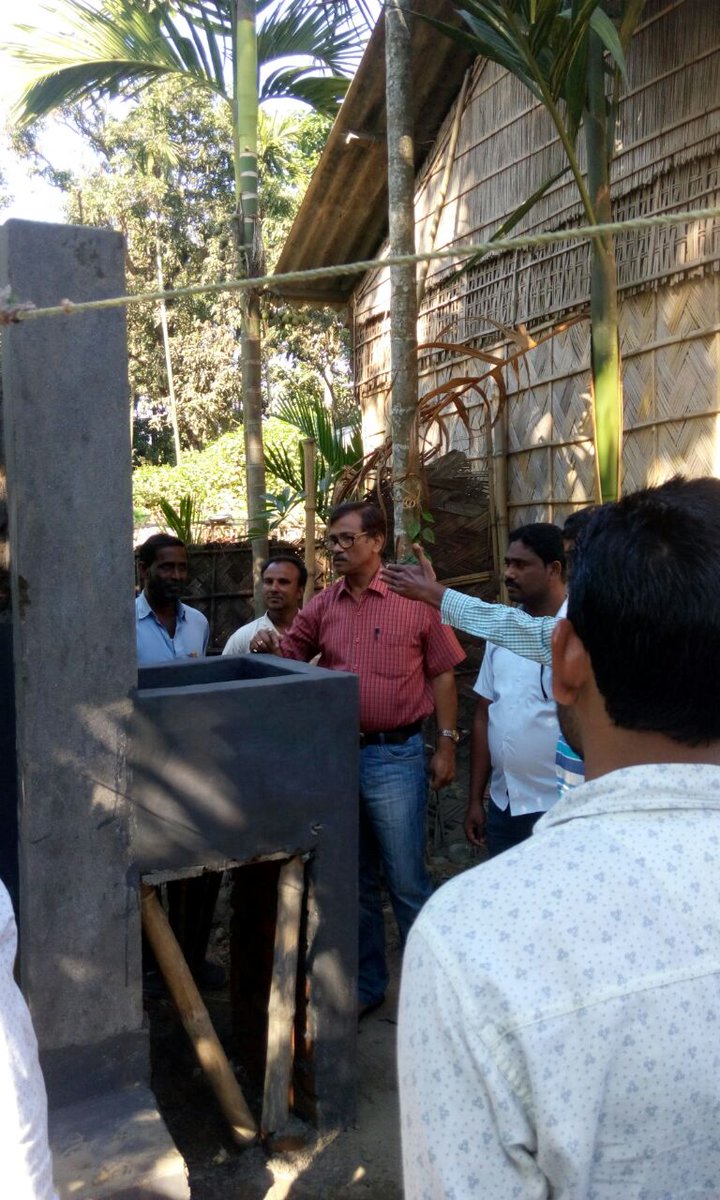 swachhbharat's tweet photo. A visit to Dewamari village under Amoraguri Gram Panchayat in Morigaon District, Assam to inspect construction of IHHL’s. #SwachhtaPakhwada https://t.co/6DaCOJcRKQ
