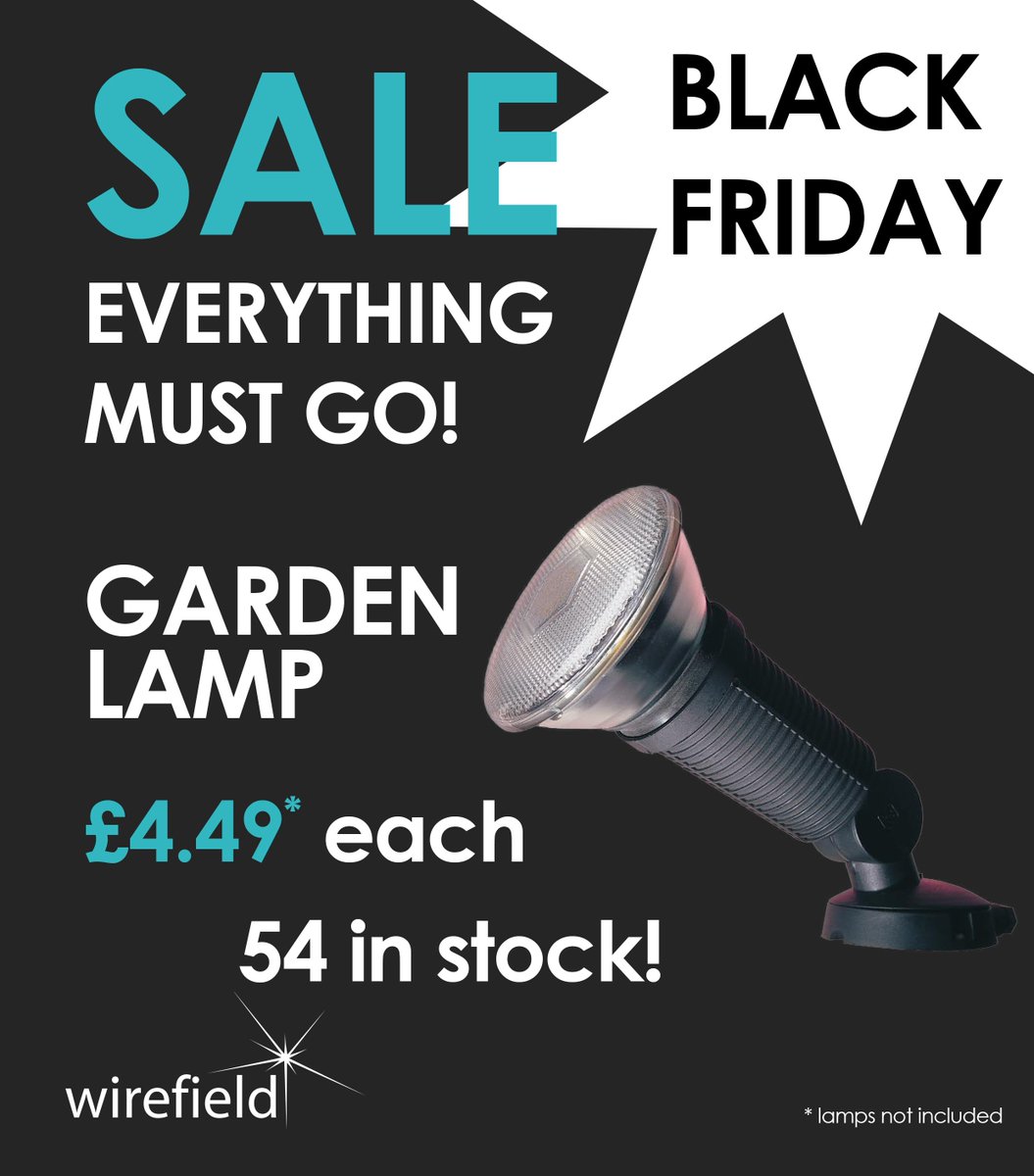 WirefieldLtd's tweet photo. Calling all Electrical Wholesalers! Today's first Black Friday Deal from Wirefield! Email us for more details sales@wirefield.co.uk https://t.co/WS8qbnn8Es