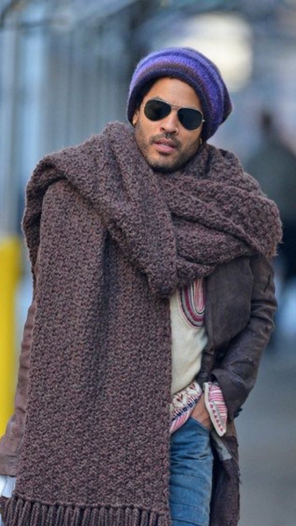 lenny kravitz oversized scarf