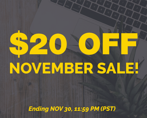 NOVEMBER SALE!
Enjoy $20 off on 5 of our WordPress blog themes (Caress,Tulip,Eowyn, Mulberry,Barouk)
#themeforest #themes #WordPress #blog