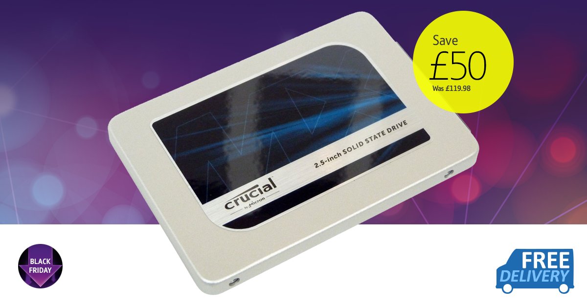 #BlackFriday sale - Deal #5: Get £50 off this <a href="/CrucialMemory/">Crucial Memory</a> 2.5" SSD, now only £119.98: shop.bt.com/events/sale/bl…