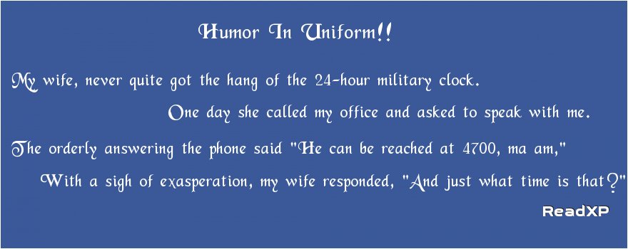 anubha0810's tweet image. #HumorInUniform #BestMilitaryJokes #ReadersDigest #MilitaryWife #ReadXP