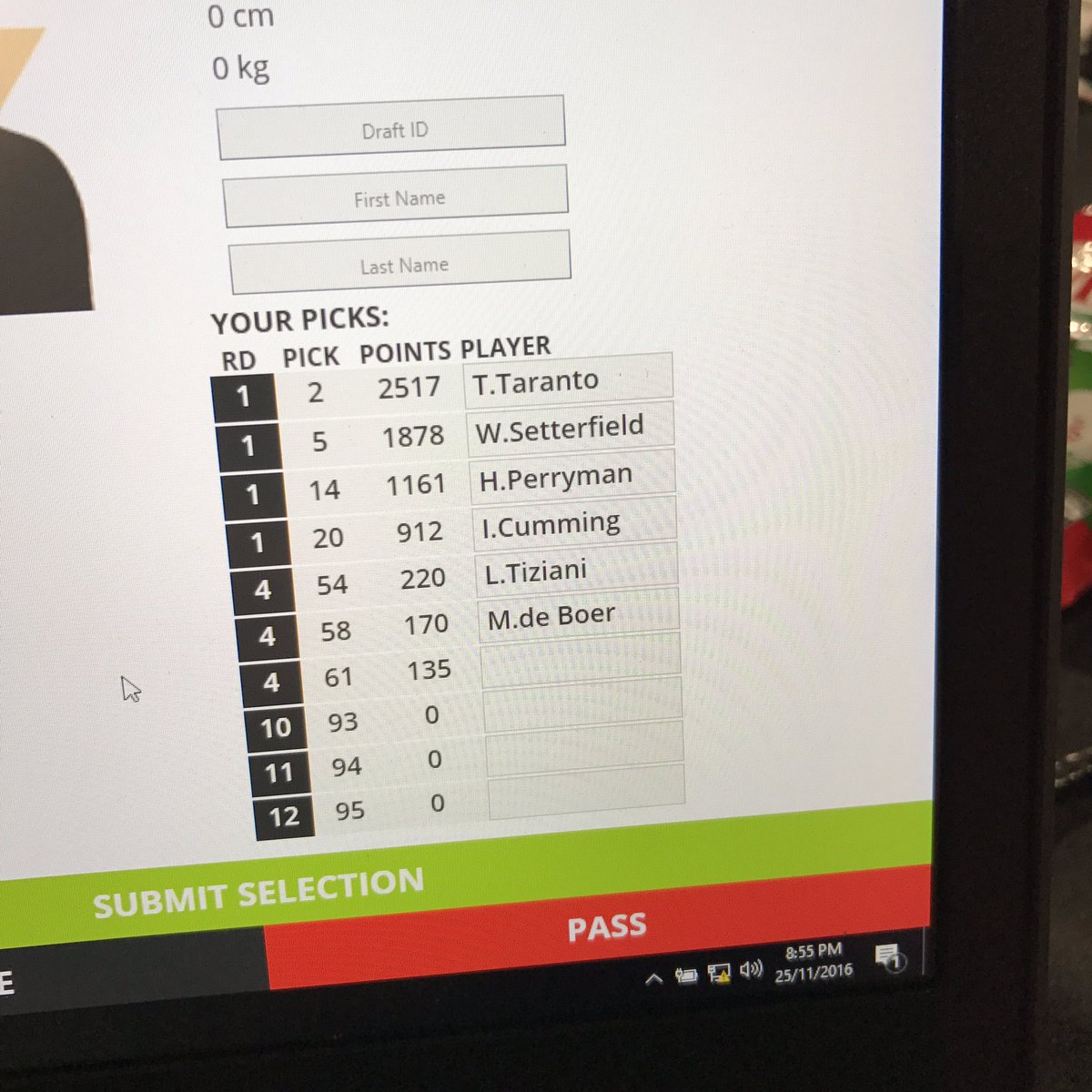 We just passed on all future selections. This is final #AFLDraft haul for 2016 😎