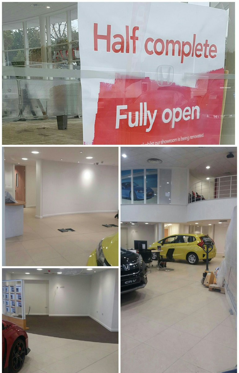 Half complete on one of latest Honda jobs in Crewe. One half to go👍 <a href="/Honda_UK/">Honda UK</a> <a href="/Honda/">Honda</a>  #Crewe  #Construction