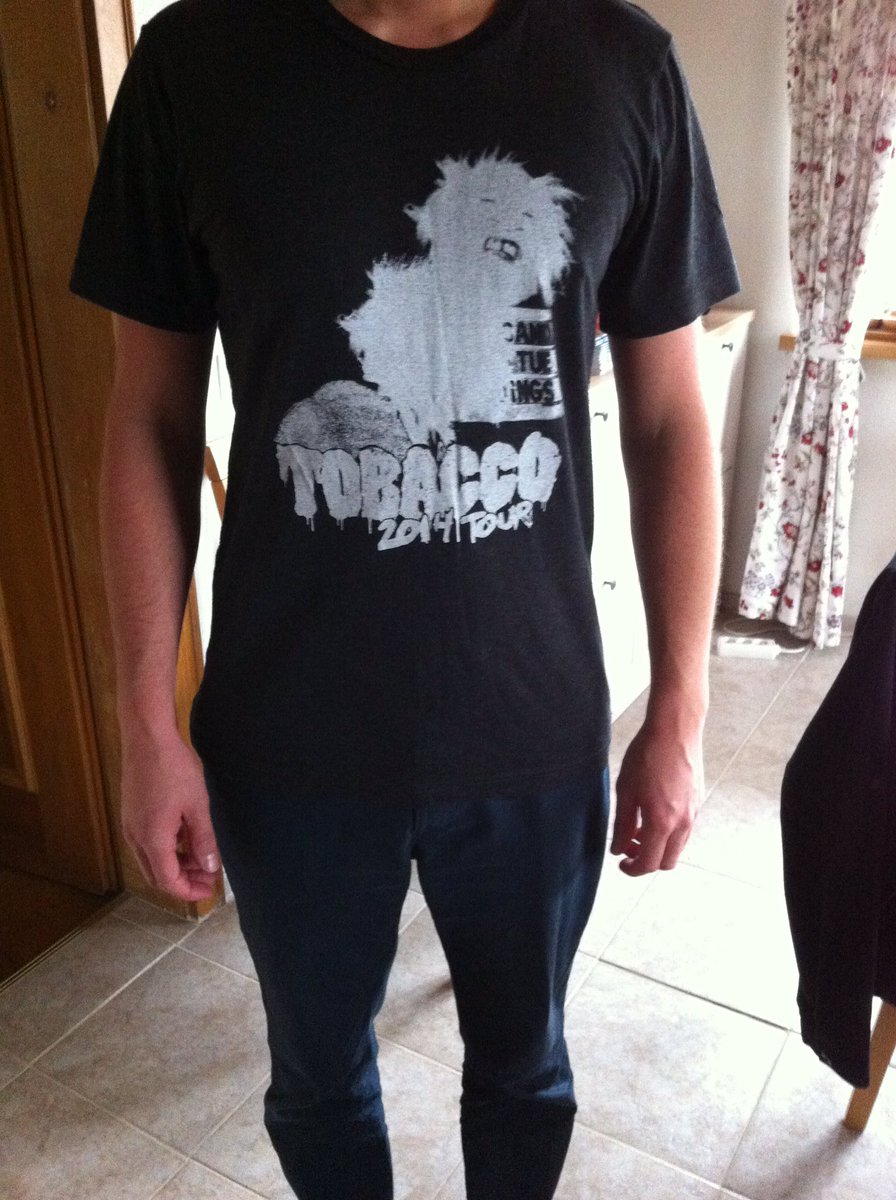 thefrenchjim's tweet photo. @BBC6Music Was a tough choice between @KXPmusic tshirt and this beauty/creepy from TOBACCO (@maniacmeat ) #TShirtDay #bestgigwithbrokenribs https://t.co/OBKKrvTZRV