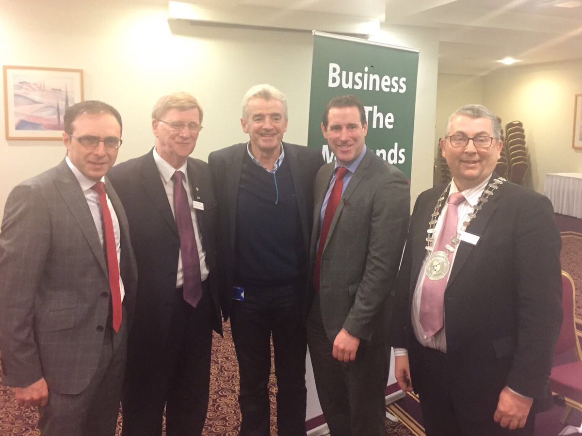 SenAidanDavitt's tweet photo. No nonsense talking from Michael O'Leary on the economy, national infrastructure and business in the midlands.  #BITM2016 https://t.co/RmcEZkRZnC