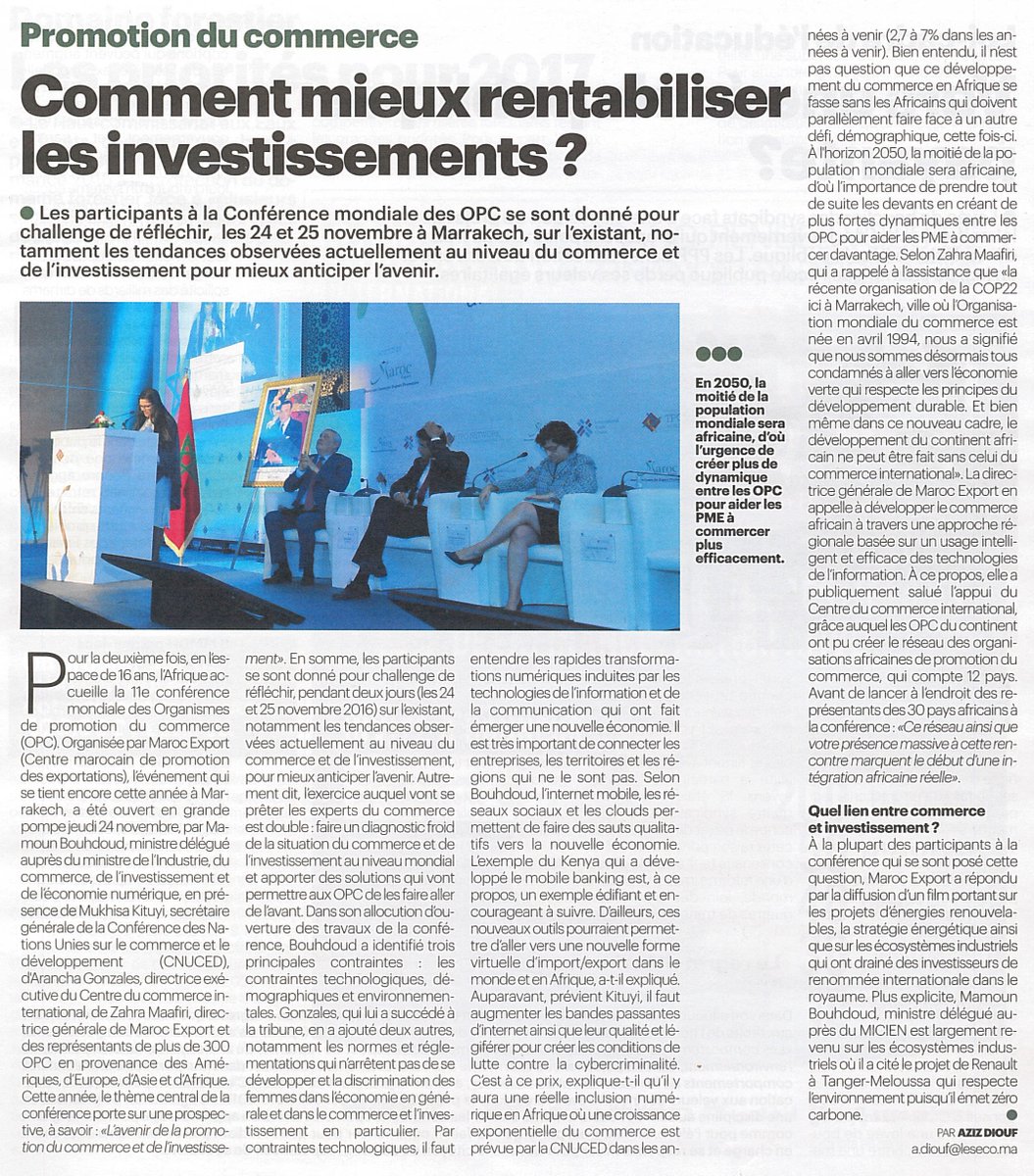 FcsMaroc's tweet image. Promotion du #commerce: Comment mieux rentabiliser les #investissements ?