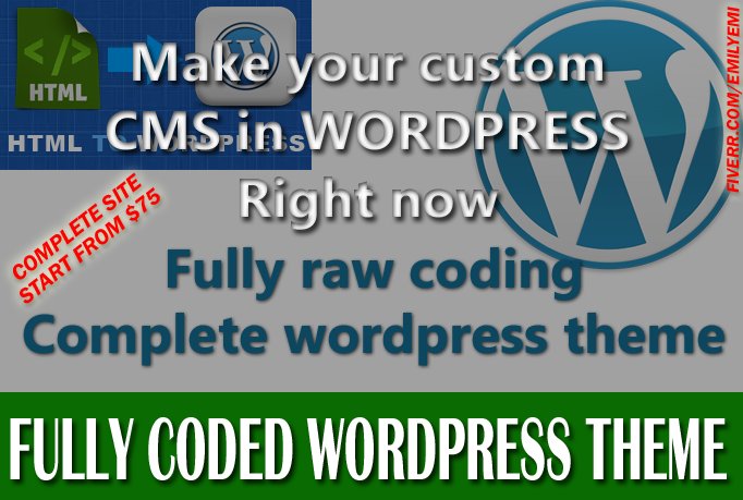 emilydev1's tweet image. Check it out! emilyemi will make custom wordpress theme or website for $5 on #Fiverr fiverr.com/s2/fe876ac1ca