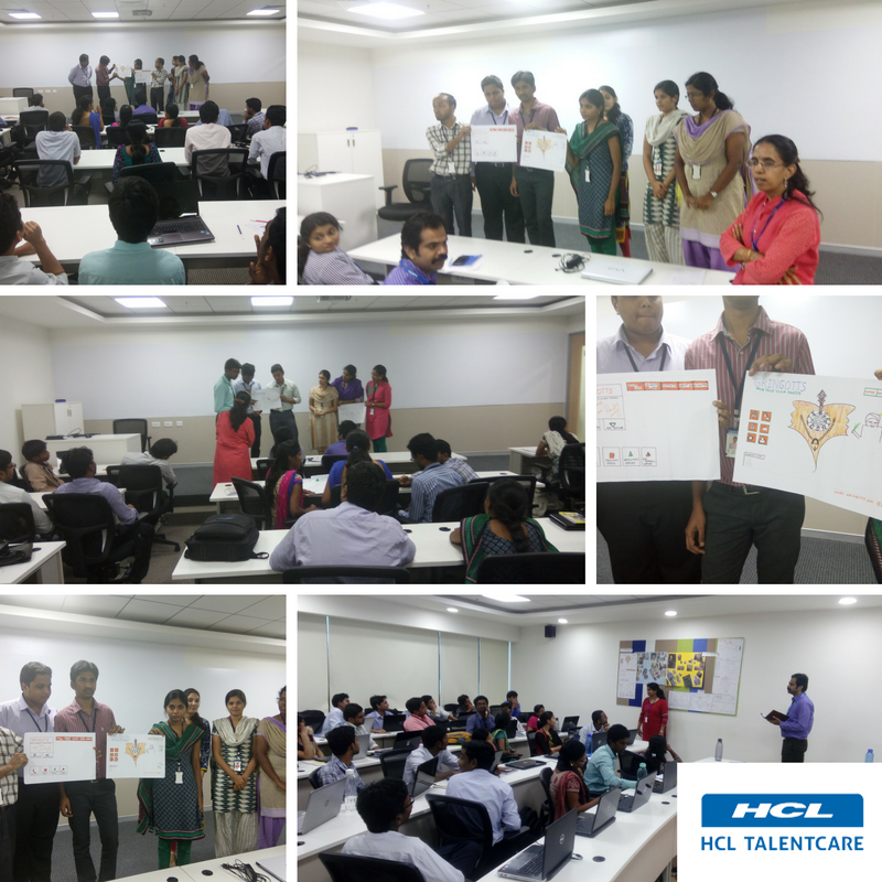 HCLTalentCare's tweet photo. Scholars presenting a project on Creativity in Colors - UI design #HCLTalentCare #LifeBadloBoss https://t.co/oJVUh9s0zY