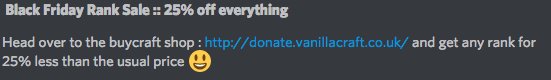 VCraftOfficial's tweet photo. We're having a rank sale! #minecraft #SMP #minecraftServer https://t.co/yEjHGioquQ