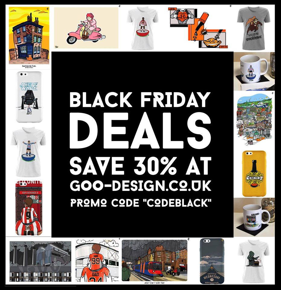 SAVE 30% ON ALL ORDERS AT GOO-DESIGN.CO.UK TODAY #SHEFFIELDISSUPPER #ILOVES #SALE #XMAS
