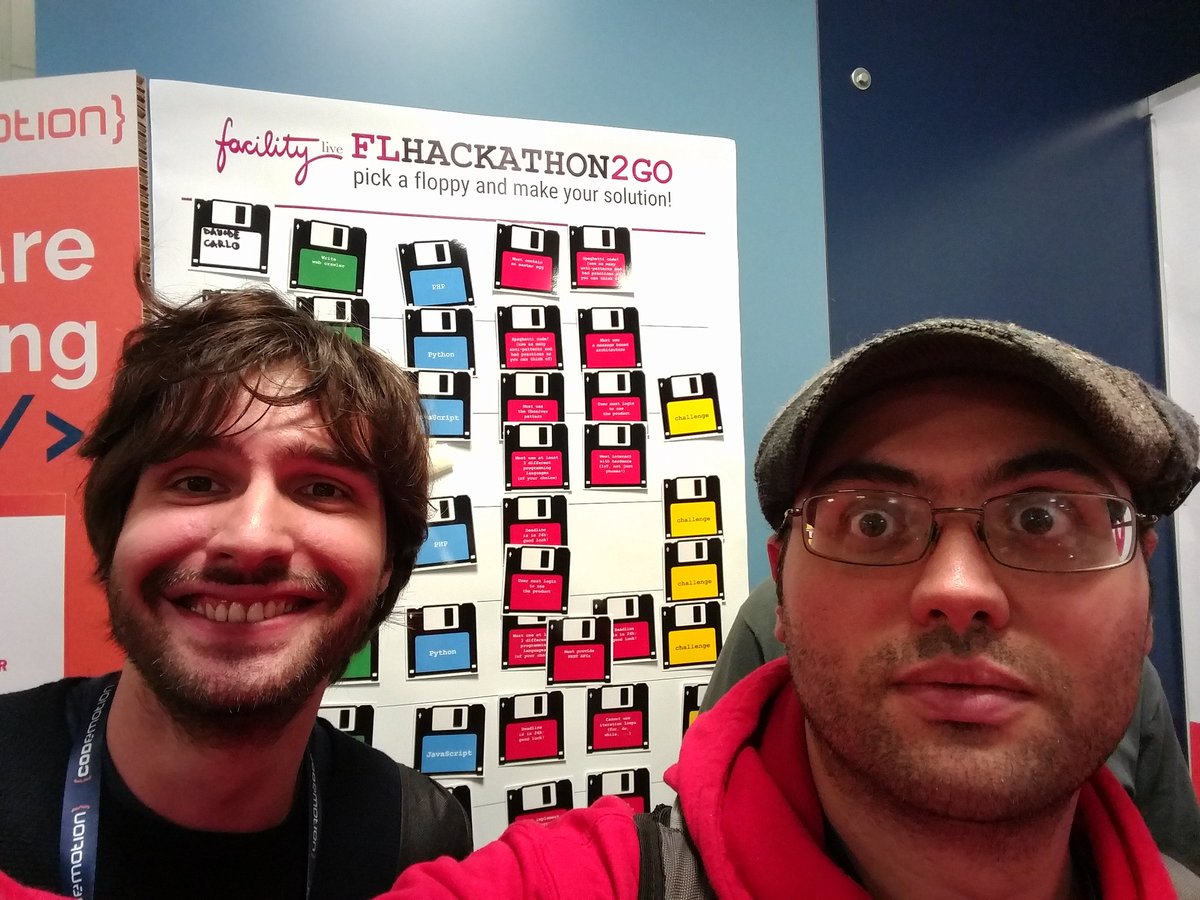 davidecassenti's tweet photo. Senior JavaScript Desperates playing #FLHackathon2go @ Codemotion https://t.co/3sYf6fQZgy